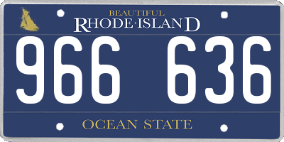 RI license plate 966636