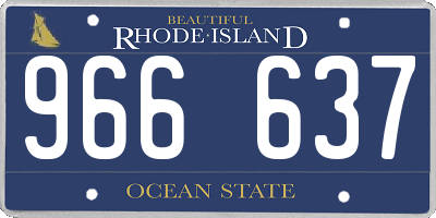 RI license plate 966637