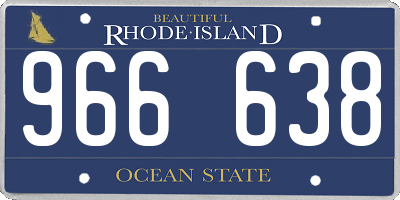 RI license plate 966638