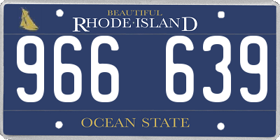 RI license plate 966639