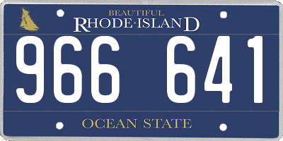 RI license plate 966641