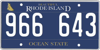 RI license plate 966643