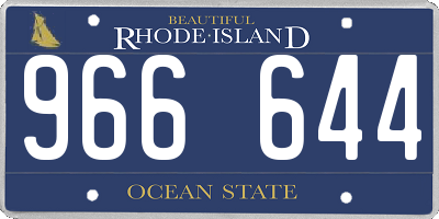 RI license plate 966644