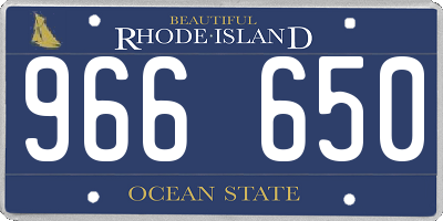 RI license plate 966650