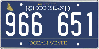 RI license plate 966651