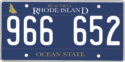 RI license plate 966652