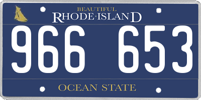 RI license plate 966653