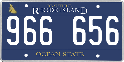 RI license plate 966656