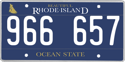 RI license plate 966657