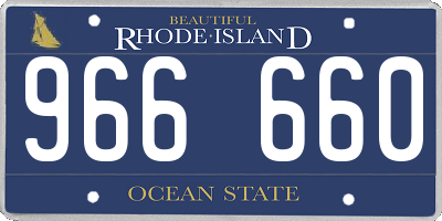 RI license plate 966660