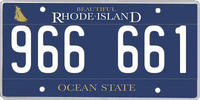 RI license plate 966661
