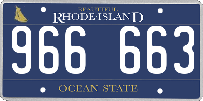 RI license plate 966663
