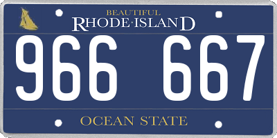 RI license plate 966667