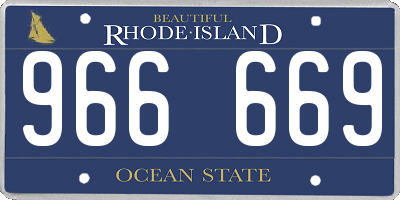 RI license plate 966669