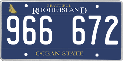 RI license plate 966672