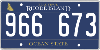 RI license plate 966673