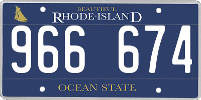 RI license plate 966674