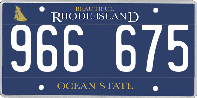 RI license plate 966675