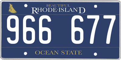 RI license plate 966677