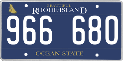 RI license plate 966680