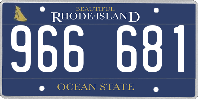 RI license plate 966681