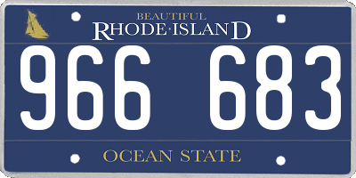 RI license plate 966683