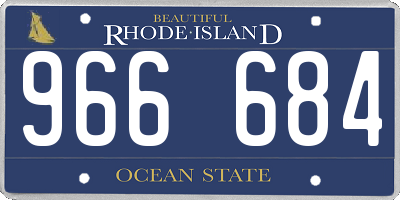 RI license plate 966684