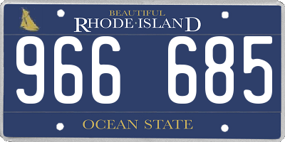 RI license plate 966685