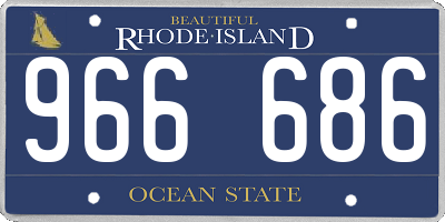 RI license plate 966686