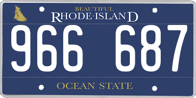 RI license plate 966687
