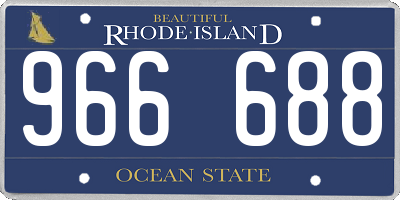 RI license plate 966688