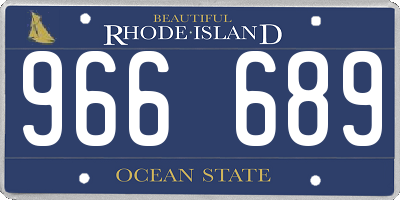 RI license plate 966689