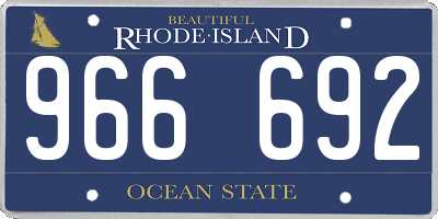 RI license plate 966692