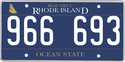 RI license plate 966693