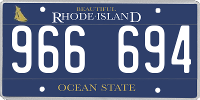 RI license plate 966694