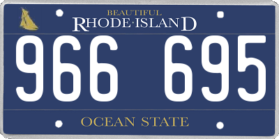 RI license plate 966695