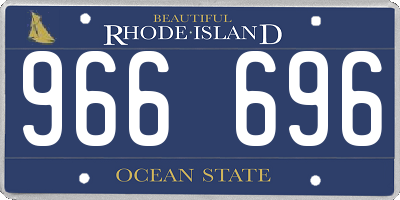 RI license plate 966696