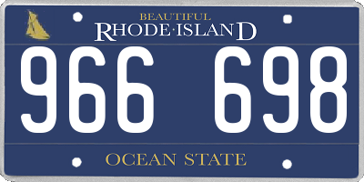 RI license plate 966698