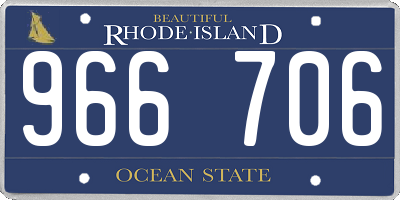 RI license plate 966706