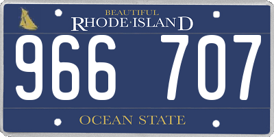 RI license plate 966707