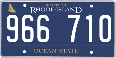 RI license plate 966710