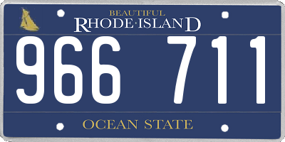 RI license plate 966711