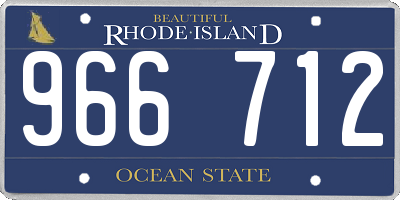 RI license plate 966712