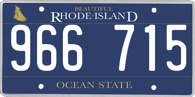 RI license plate 966715