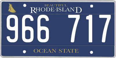 RI license plate 966717