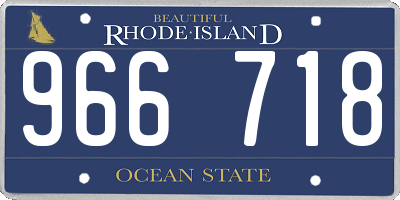 RI license plate 966718
