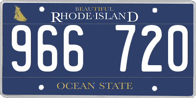 RI license plate 966720