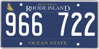 RI license plate 966722