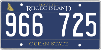RI license plate 966725