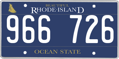 RI license plate 966726